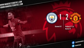 Report : Manchester City 1-2 Manchester United