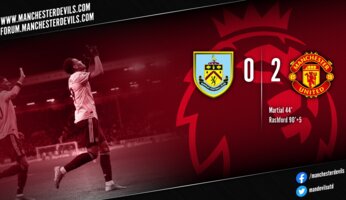 Report : Burnley 0-2 Manchester United