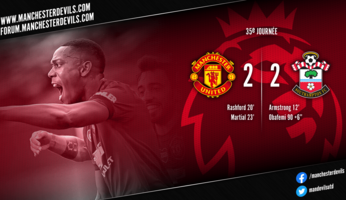 Manchester United 2-2 Southampton : United dit non au podium