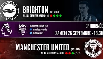 Preview : Brighton & Hove Albion - Manchester United