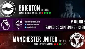 Preview : Brighton & Hove Albion - Manchester United